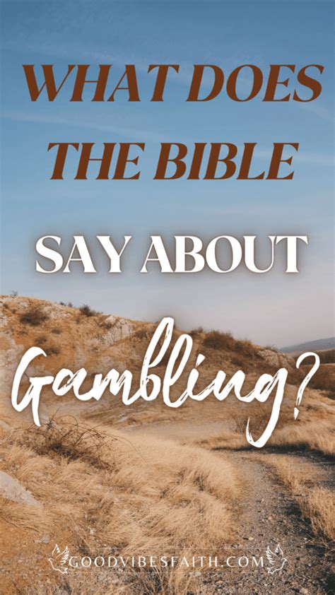 what the bible says about gambling